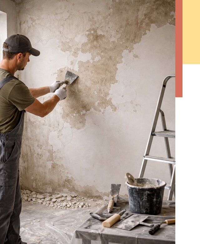 Снятие старой шпаклевки в Вязьме от 1902 руб. — быстро и недорого | ОТДЕЛОЧНИК-Взь