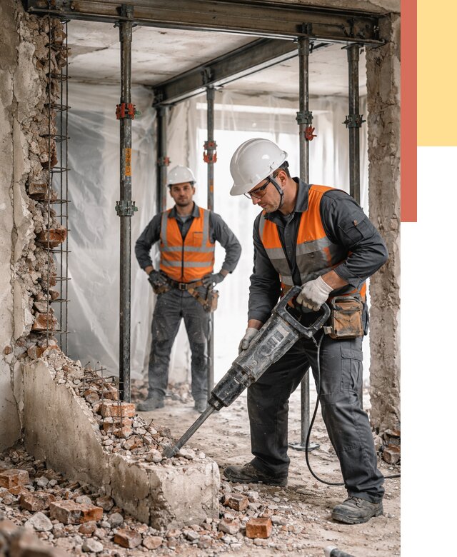 Снос несущих стен в Вязьме от 10539 руб. — демонтаж несущей стены под ключ | ОТДЕЛОЧНИК-Взь