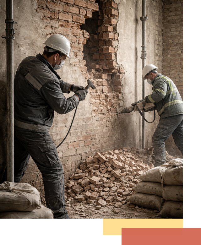 Демонтаж кирпичных стен в Вязьме быстро и безопасно