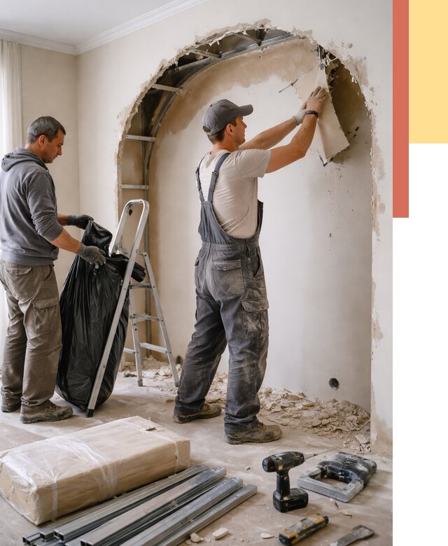 Демонтаж арки из гипсокартона в Вязьме от 3599 руб. — услуги под ключ | ОТДЕЛОЧНИК-Взь