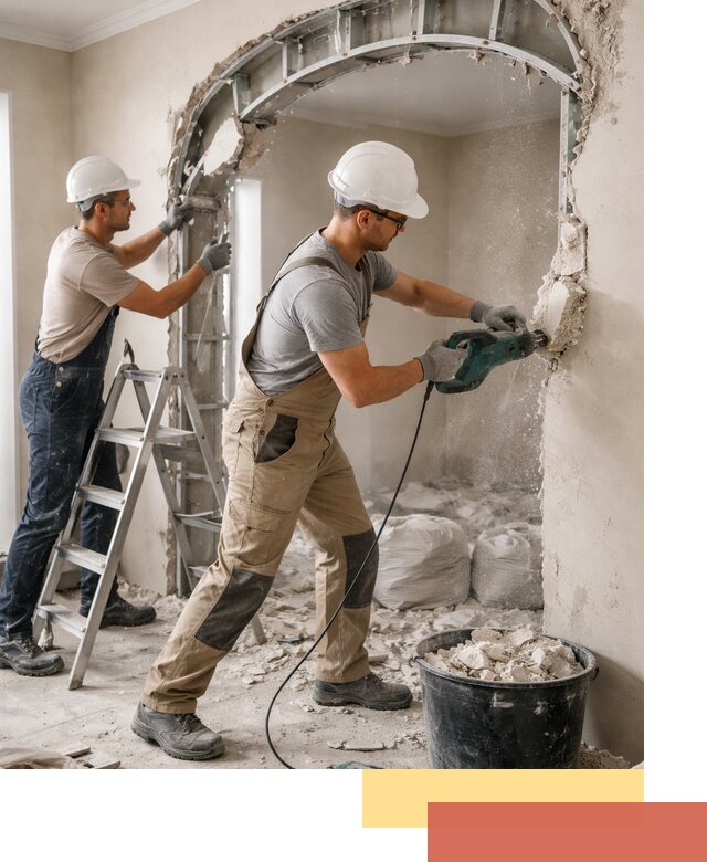 Демонтаж гипсокартонной арки в Вязьме быстро и аккуратно