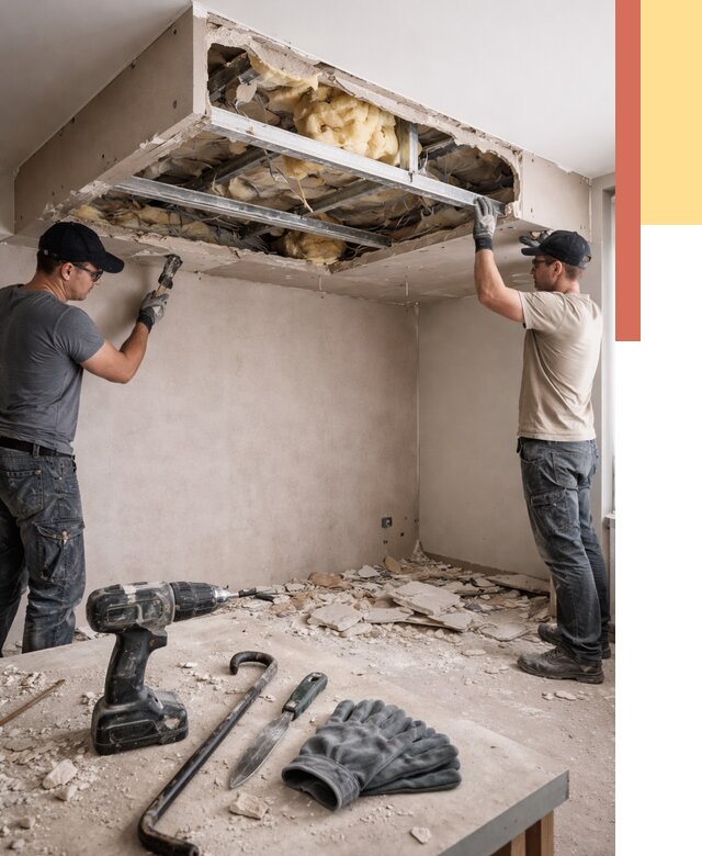 Демонтаж короба из гипсокартона в Вязьме от 1563 руб. — быстро и недорого | ОТДЕЛОЧНИК-Взь