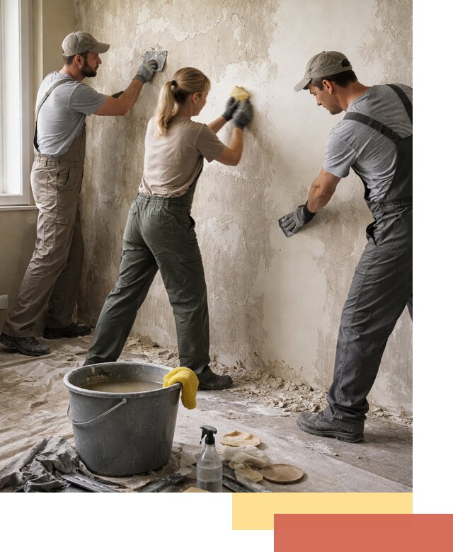 Очистка стен от клея и грунтовки в Вязьме качественно и быстро