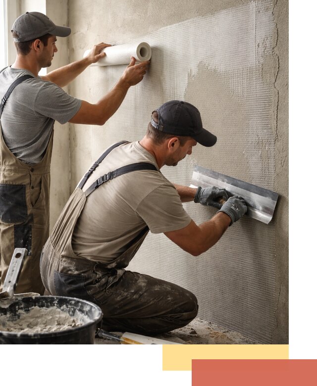 Армирование стен стеклосеткой в Вязьме для прочной отделки