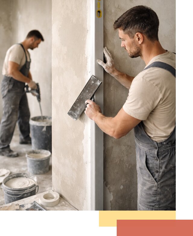 Выведение углов стен в Вязьме: монтаж и оштукатуривание