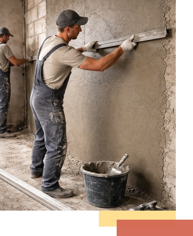 Штукатурка стен цементно-песчаная в Вязьме профессионально