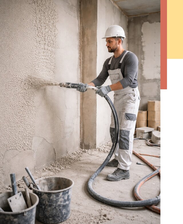 Машинная штукатурка стен в Вязьме под ключ от 6683 руб./м2 | ОТДЕЛОЧНИК-Взь