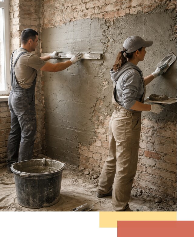 Штукатурка кирпичных стен в Вязьме — качественно и надежно