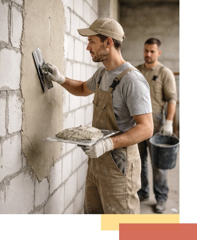 Штукатурка стен из газобетона в Вязьме под ключ