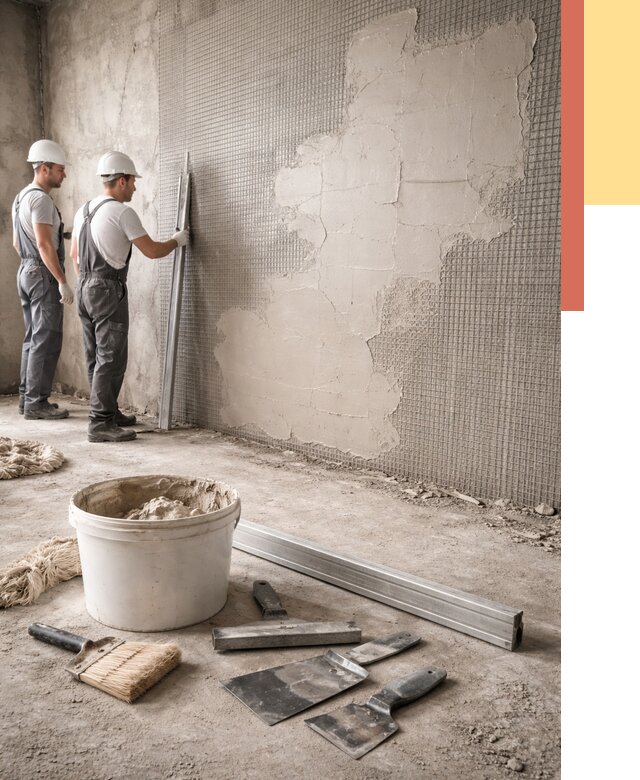 Штукатурка стен по сетке в Вязьме от 5655 руб./м2 — быстро и недорого | ОТДЕЛОЧНИК-Взь