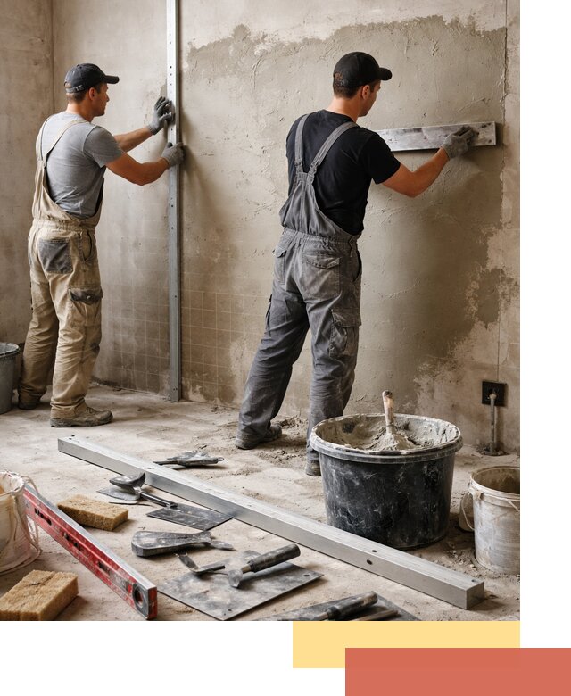 Профессиональная штукатурка стен под плитку в Вязьме