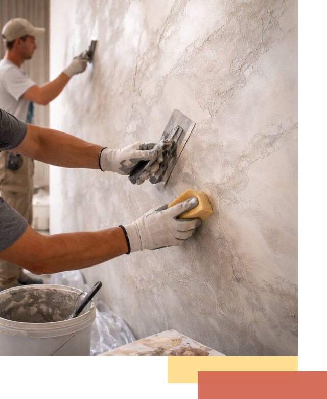 Декоративная штукатурка под мрамор в Вязьме для стен и потолков