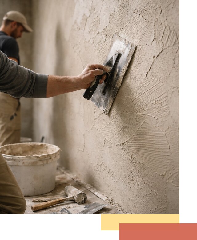 Фактурная штукатурка стен в Вязьме — монтаж, отделка, реставрация