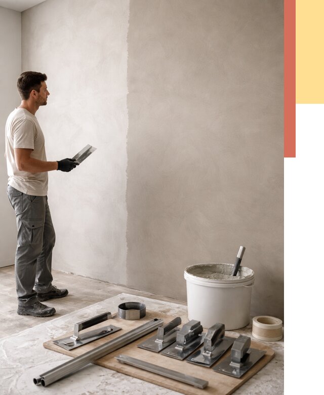 Нанесение микроцемента на стены в Вязьме от 3290 руб./м2 под ключ | ОТДЕЛОЧНИК-Взь