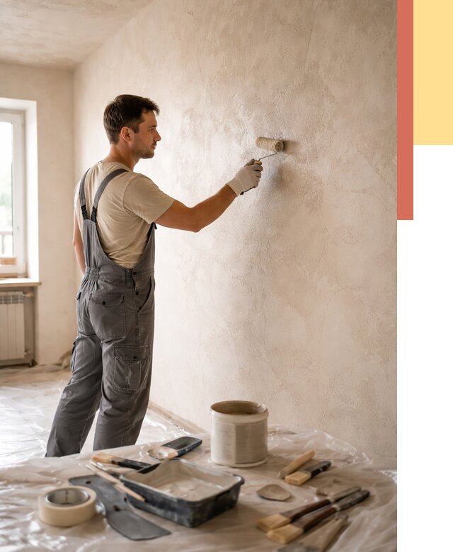 Нанесение лессирующей краски по декоративке в Вязьме от 1799 руб. | ОТДЕЛОЧНИК-Взь