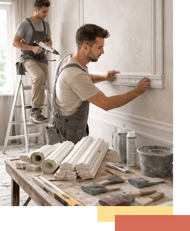 Монтаж лепнины на стены в Вязьме профессионально и качественно