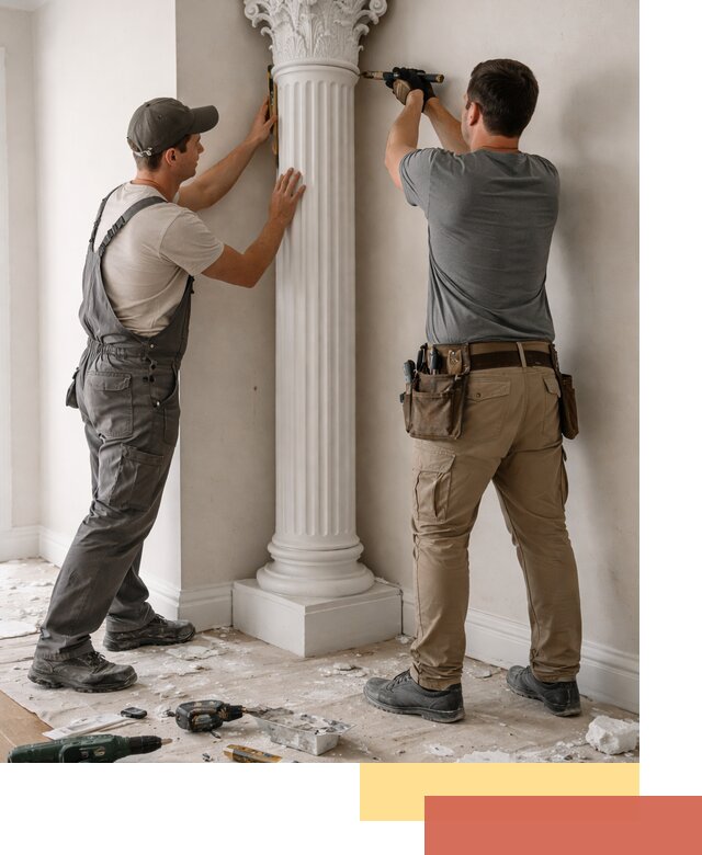 Установка декоративных колонн в Вязьме под ключ