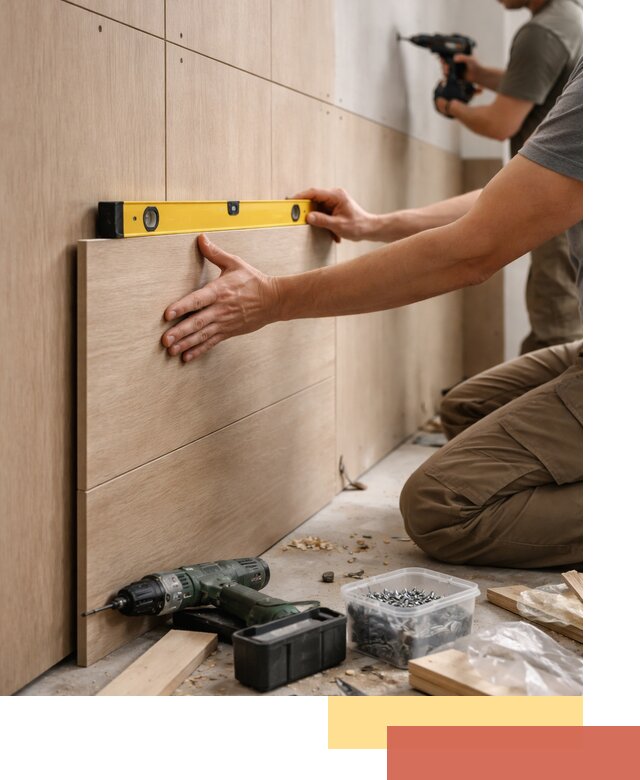 Профессиональный монтаж МДФ панелей на стены в Вязьме