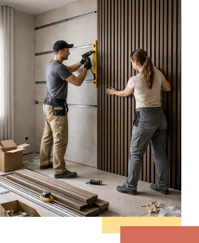 Монтаж реечных панелей на стены в Вязьме