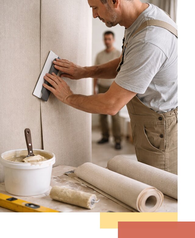 Поклейка текстильных обоев в Вязьме профессионально и аккуратно