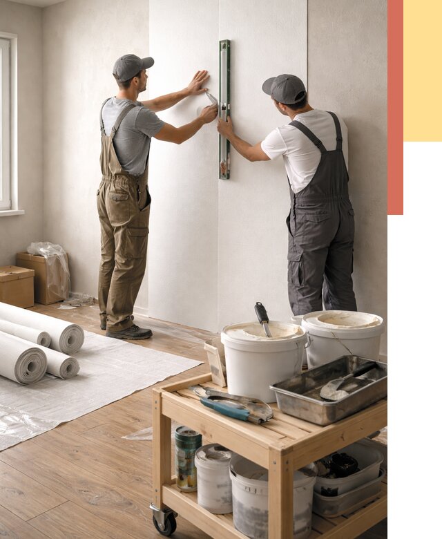 Поклейка стеклообоев в Вязьме от 6683 руб. за м2 — быстро и недорого | ОТДЕЛОЧНИК-Взь