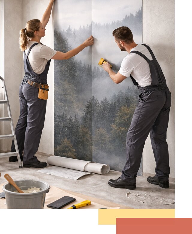 Поклейка фотообоев профессионально в Вязьме под ключ