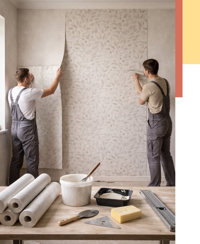 Поклейка обоев с подбором рисунка в Вязьме от 3599 руб. | ОТДЕЛОЧНИК-Взь - быстро и недорого