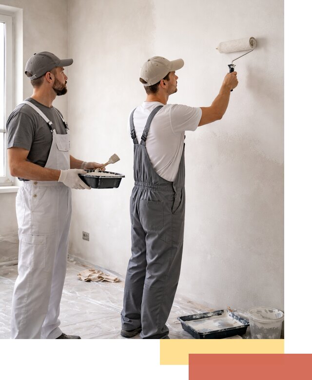 Покраска стен водоэмульсионной краской в Вязьме