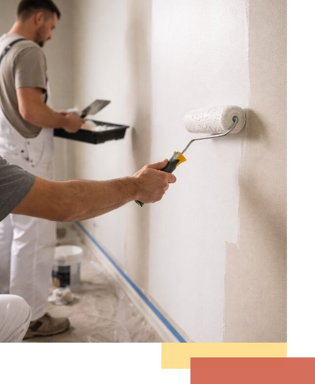 Покраска стен акриловой краской профессионально в Вязьме