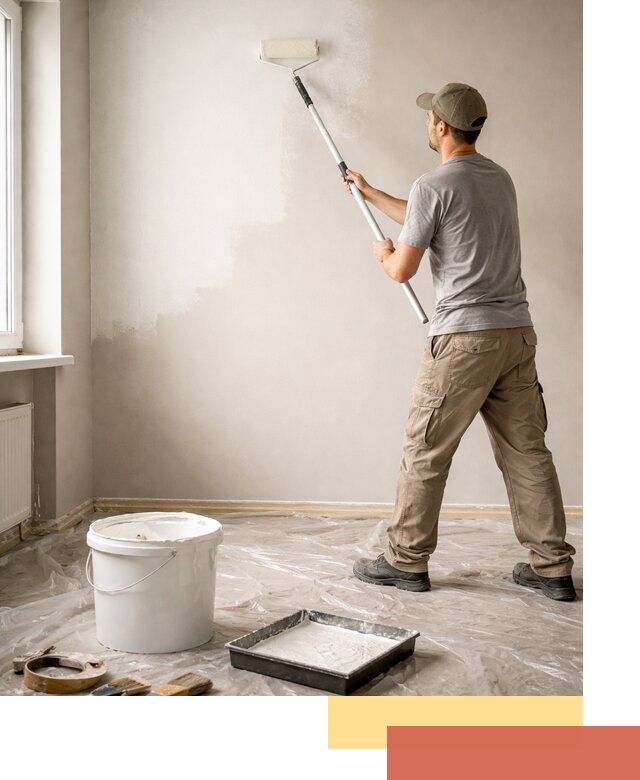 Покраска стен латексной краской в Вязьме качественно и быстро