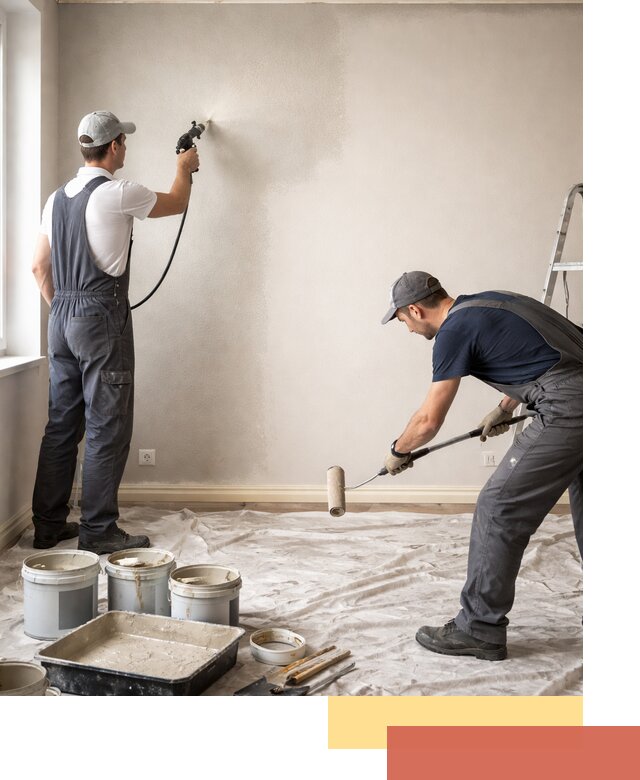 Покраска стен моющейся краской и защита поверхностей в Вязьме