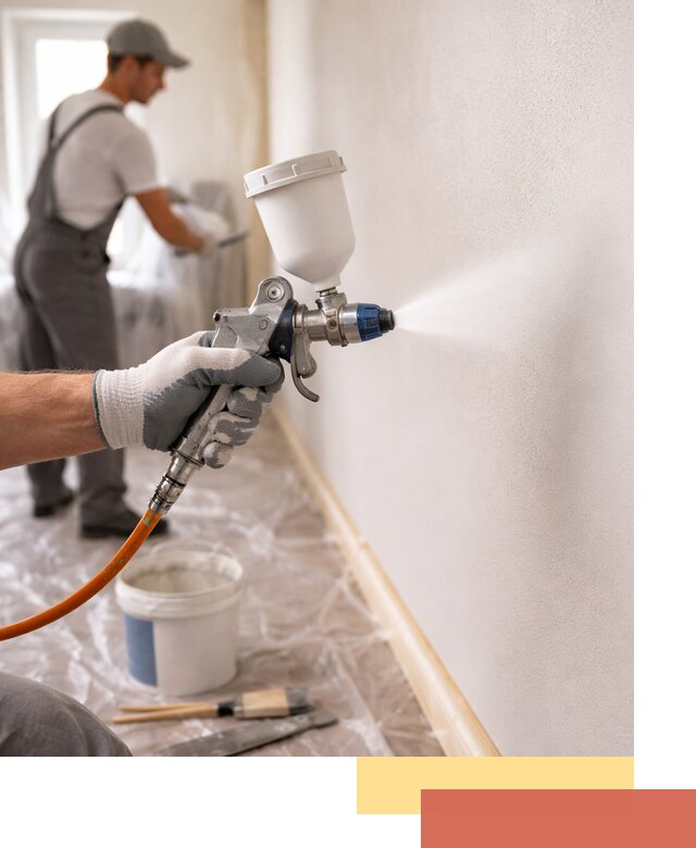 Покраска стен краскопультом в Вязьме быстро и качественно