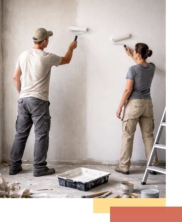 Окраска стен по стеклохолсту в Вязьме качественно и долговечно