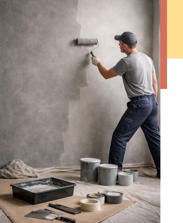 Покраска стен под бетон в Вязьме от 668 руб. за м2 — быстро и недорого | ОТДЕЛОЧНИК-Взь