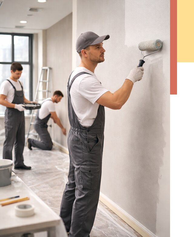 Покраска стен в офисе в Вязьме от 8740 руб. — быстро и недорого | ОТДЕЛОЧНИК-Взь