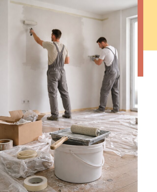 Покраска стен в квартире в Вязьме от 2571 руб/м2 — быстро и недорого | ОТДЕЛОЧНИК-Взь