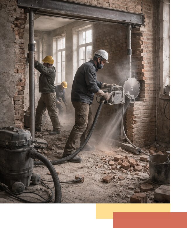 Прорезка проема в стене под дверной или оконный проем в Вязьме