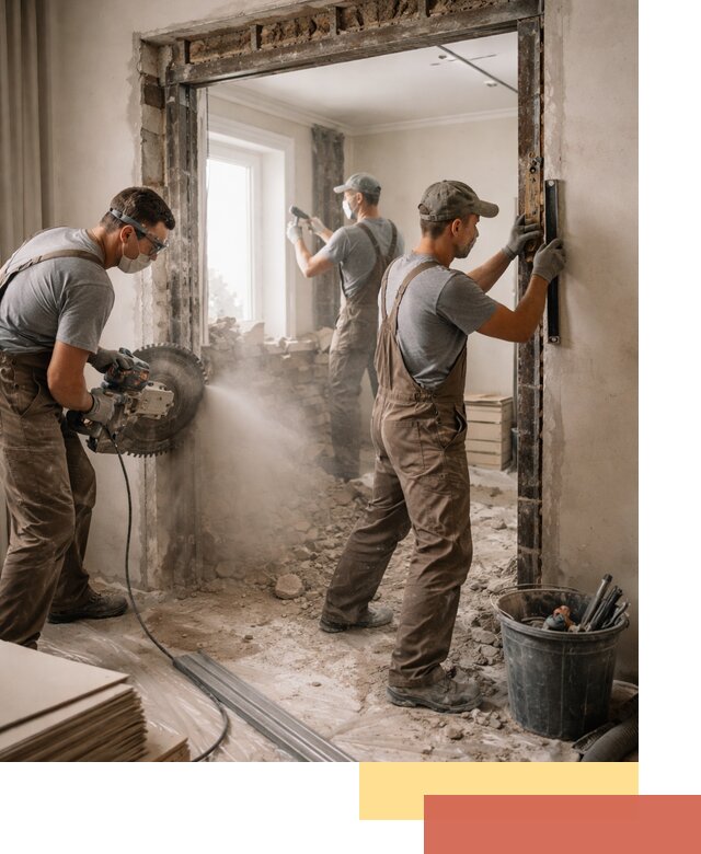 Расширение дверного проема под установку новой двери в Вязьме