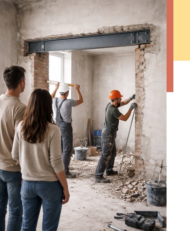 Усиление проема в стене в Вязьме от 9768 руб. — усиление дверного проема металлоконструкцией | ОТДЕЛОЧНИК-Взь