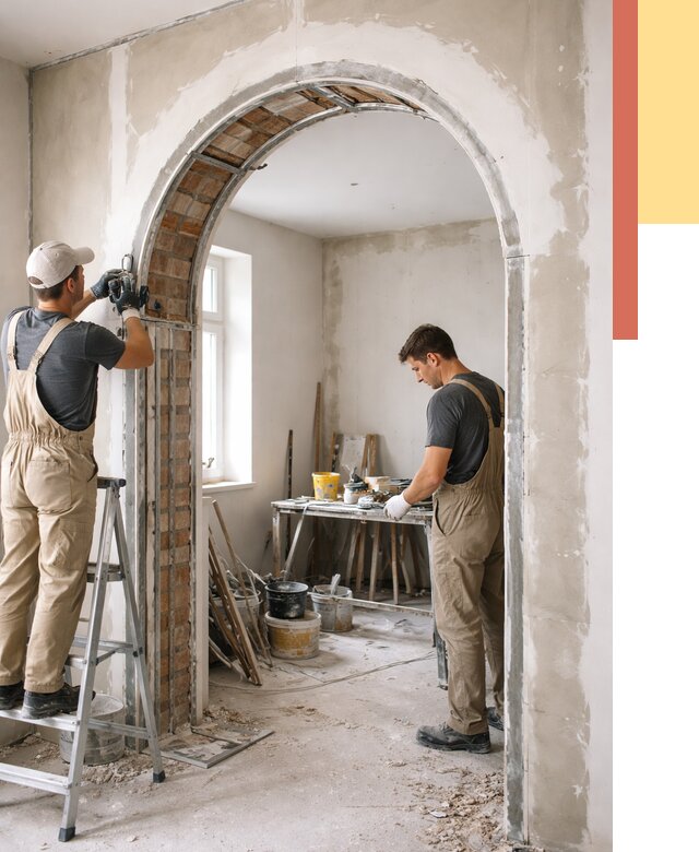 Устройство арочного проема в Вязьме от 9768 руб. под ключ — быстро и недорого | ОТДЕЛОЧНИК-Взь