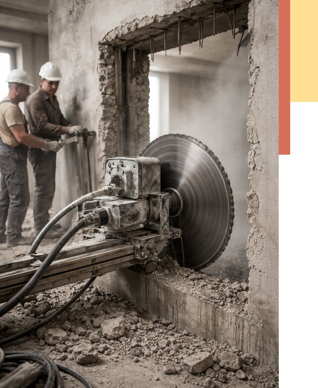 Алмазная резка проемов в Вязьме от 4627 руб. быстро и недорого | ОТДЕЛОЧНИК-Взь