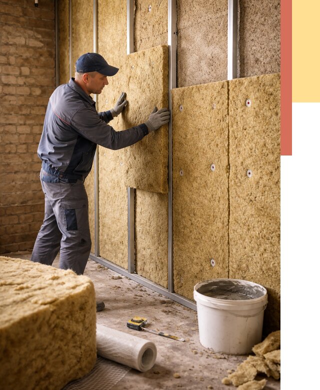 Утепление стен минватой в Вязьме от 1388 руб./м2 — недорого и быстро | ОТДЕЛОЧНИК-Взь