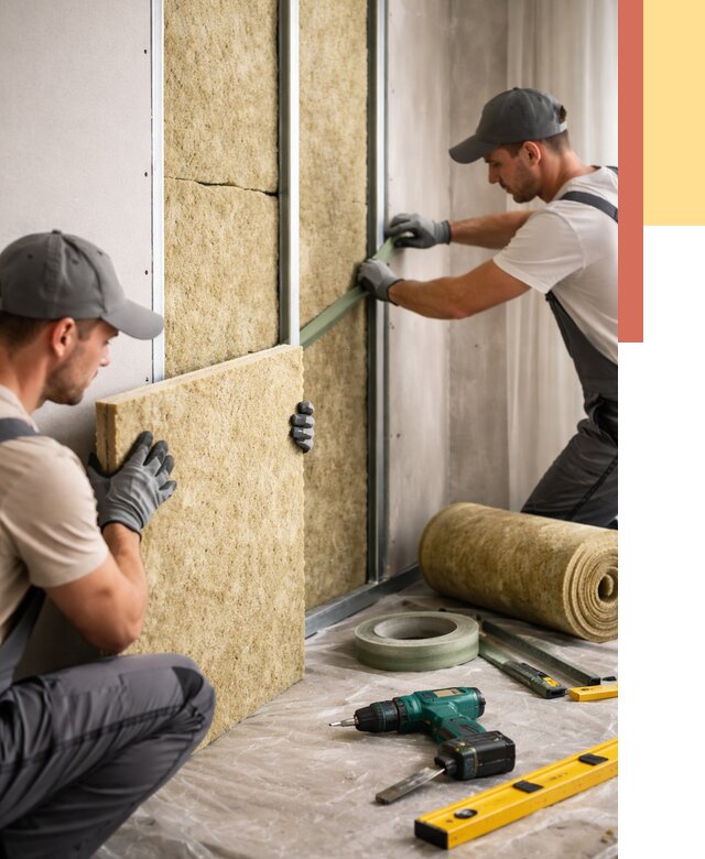 Шумоизоляция стен в Вязьме под ключ от 1902 руб. | ОТДЕЛОЧНИК-Взь