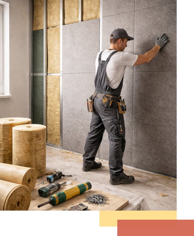 Профессиональная шумоизоляция стен в Вязьме для квартиры и офиса