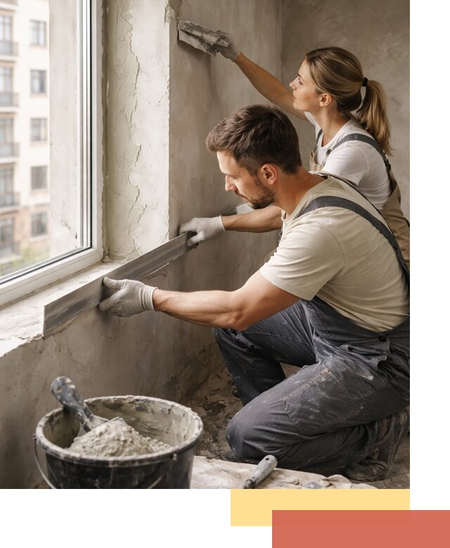 Штукатурка откосов дверей и окон профессионально в Вязьме