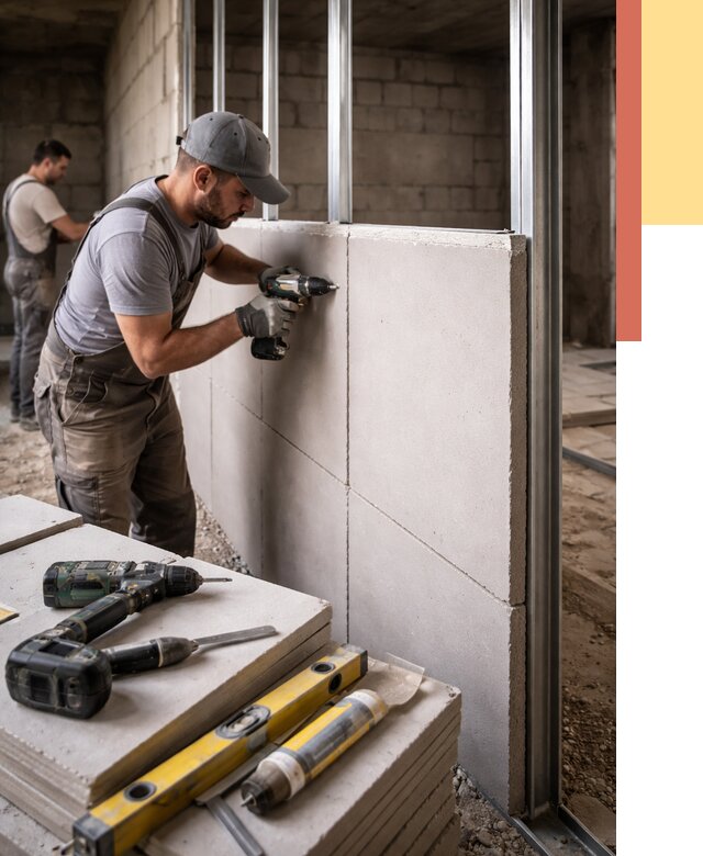 Кладка влагостойких перегородок ПГП в Вязьме от 1234 руб. под ключ | ОТДЕЛОЧНИК-Взь