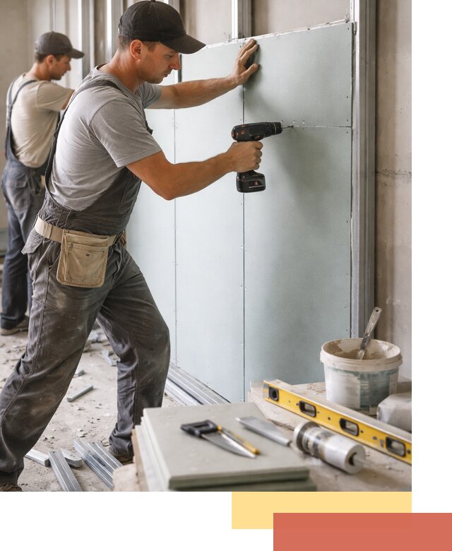 Кладка влагостойких перегородок ПГП в Вязьме