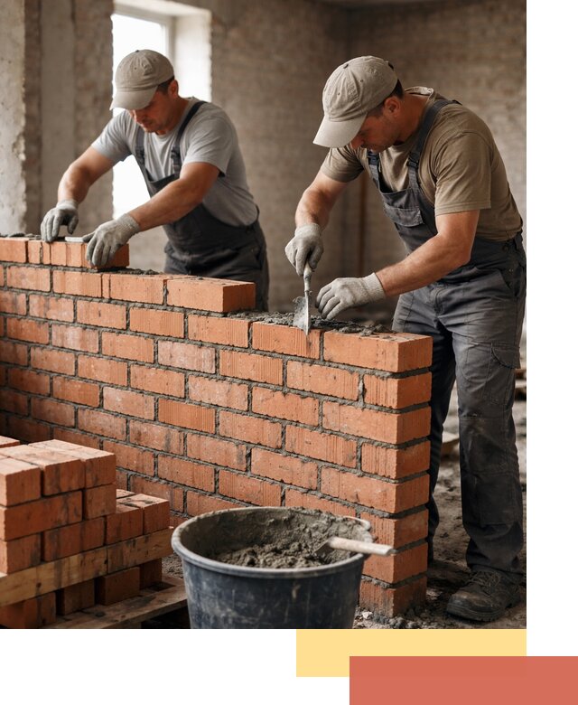 Кладка кирпичных перегородок под ключ в Вязьме