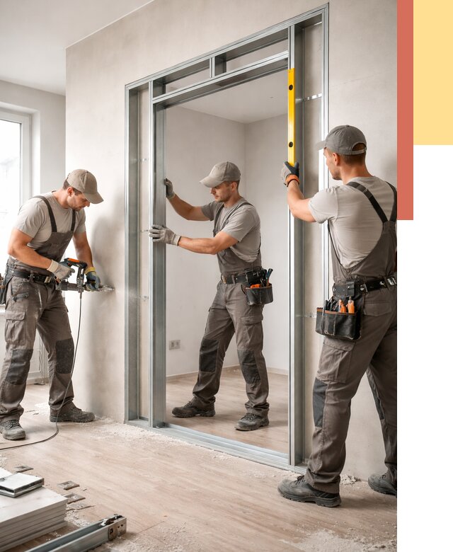 Устройство дверного проема в перегородке в Вязьме от 4627 руб. под ключ | ОТДЕЛОЧНИК-Взь