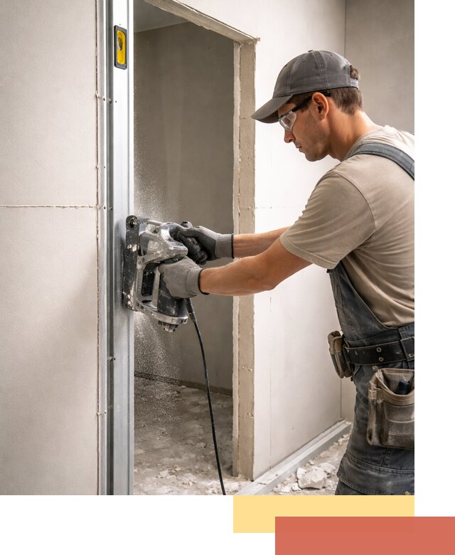 Устройство дверного проема в перегородке в Вязьме